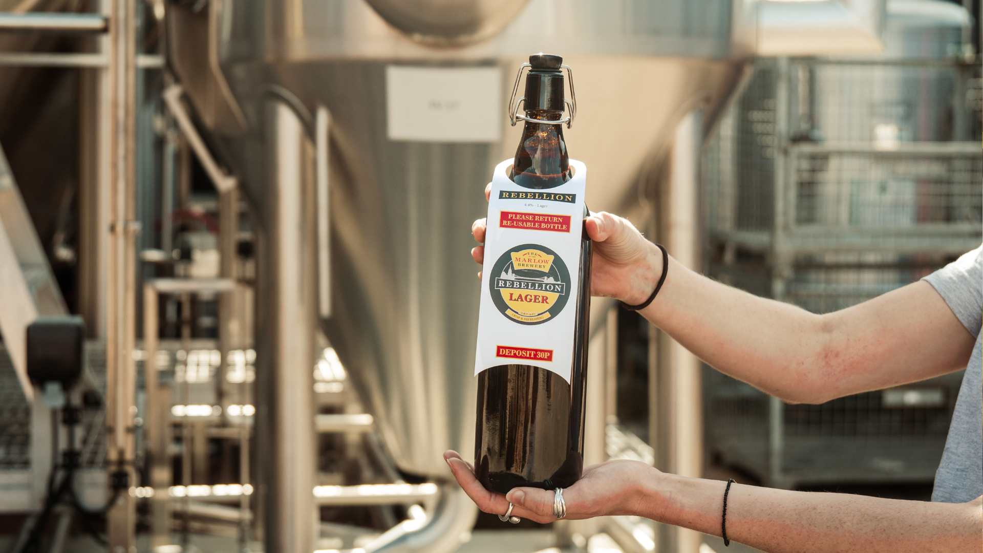Rebellion Brewery 1 litre bottle of lager