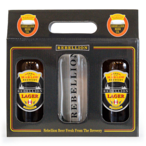 2 Lagers and Glass Gift Set