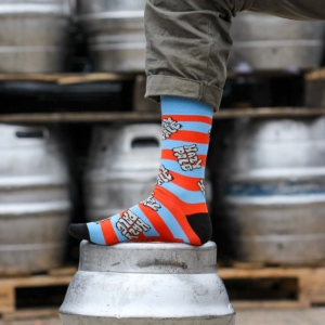 Hazy Pale Striped Socks (Side)